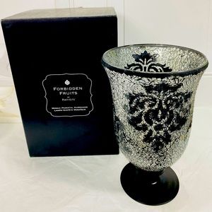 PartyLite Forbidden Fruits Pedestal Hurricane w/box  GOTHIC not complete RETIRED